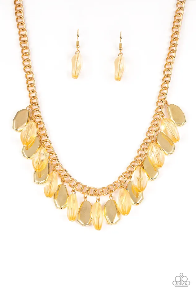Paparazzi Accessories Necklaces Fringe Fabulous Gold Teardrop Bead Necklace Paparazzi Paparazzi Accessories Necklaces Fringe Fabulous Gold Teardrop Bead Necklace Paparazzi