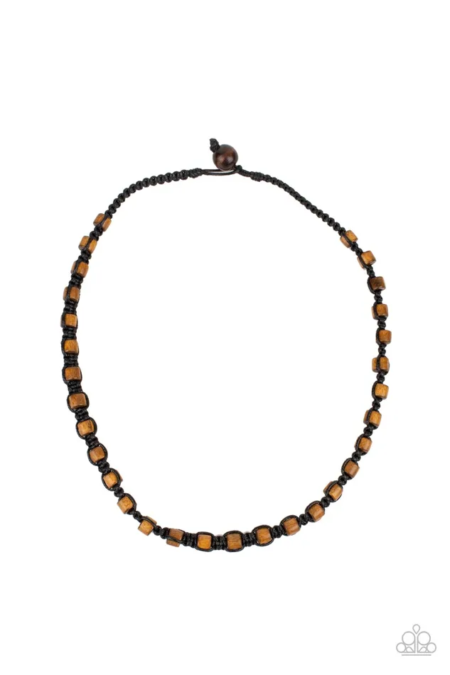 Paparazzi Accessories Necklaces Highland Hustler Multi Brown Wooden Bead Black Cord Urban Necklace Paparazzi Paparazzi Accessories Necklaces Highland Hustler Multi Brown Wooden Bead Black Cord Urban Necklace Paparazzi