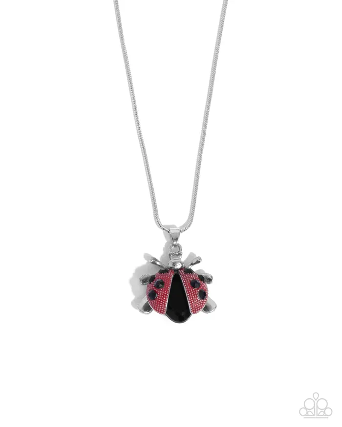Paparazzi Accessories Necklaces Ladybug Legend Red Ladybug Charm Silver Short Necklace Paparazzi Paparazzi Accessories Necklaces Ladybug Legend Red Ladybug Charm Silver Short Necklace Paparazzi