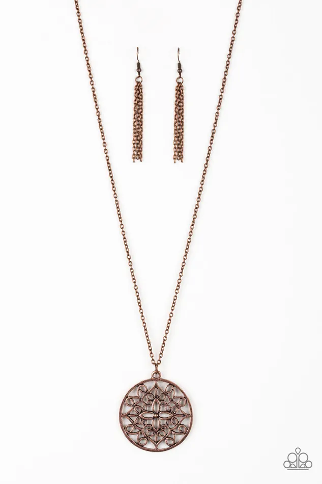 Paparazzi Accessories Necklaces Mandala Melody Paparazzi Copper Filigree Pendant Necklace Paparazzi Accessories Necklaces Mandala Melody Paparazzi Copper Filigree Pendant Necklace