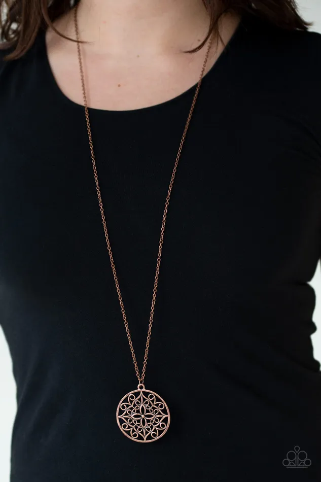 Paparazzi Accessories Necklaces Mandala Melody Paparazzi Copper Filigree Pendant Necklace Paparazzi Accessories Necklaces Mandala Melody Paparazzi Copper Filigree Pendant Necklace