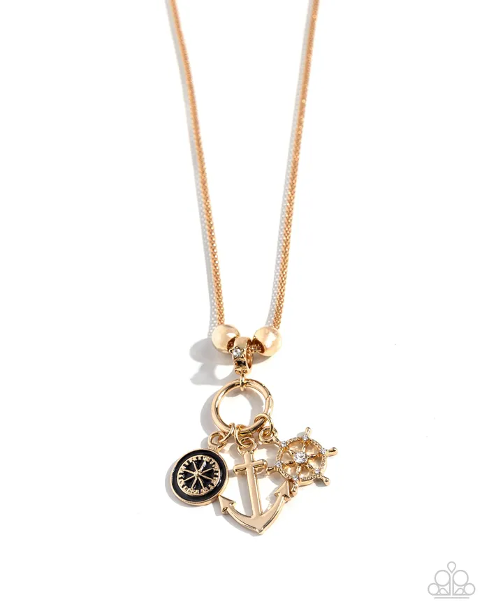 Paparazzi Accessories Necklaces Nuanced Nautical Gold Nautical Charm Necklace Paparazzi Paparazzi Accessories Necklaces Nuanced Nautical Gold Nautical Charm Necklace Paparazzi