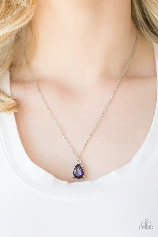 Paparazzi Accessories Necklaces Paparazzi Classy Classicist Purple Teardrop Gem Silver Necklace Paparazzi Accessories Necklaces Paparazzi Classy Classicist Purple Teardrop Gem Silver Necklace