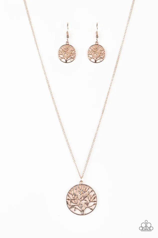 Paparazzi Accessories Necklaces Save the Trees Paparazzi Rose Gold Tree Filigree Pendant Necklace Paparazzi Accessories Necklaces Save the Trees Paparazzi Rose Gold Tree Filigree Pendant Necklace