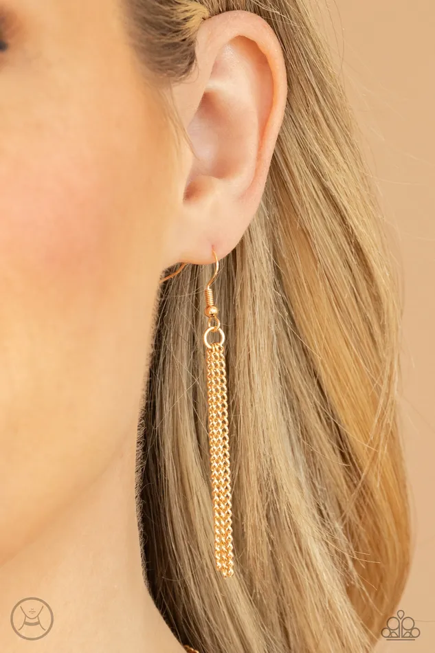Paparazzi Accessories Necklaces Subtly Stunning Gold Snake Chain Layered Choker Necklace Paparazzi
