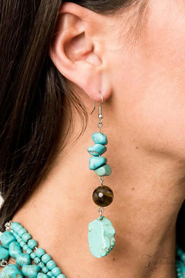 Paparazzi Accessories Necklaces The Monica Paparazzi Zi Collection 2019 Turquoise and Brown Tigers Eye Stone Bead Necklace
