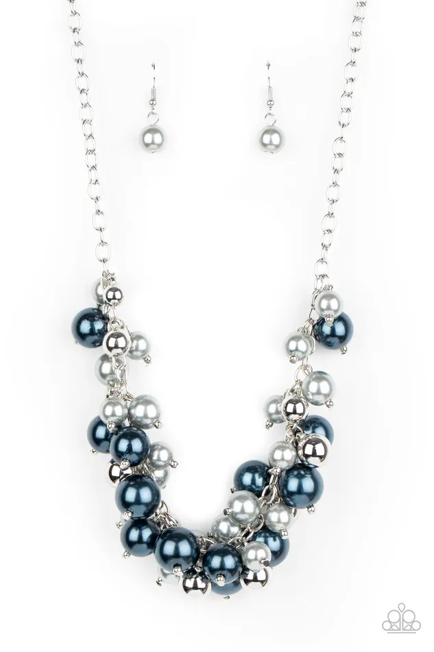 Paparazzi Accessories Necklaces Uptown Upgrade Multi Blue Pearl Silver Necklace Paparazzi Paparazzi Accessories Necklaces Uptown Upgrade Multi Blue Pearl Silver Necklace Paparazzi