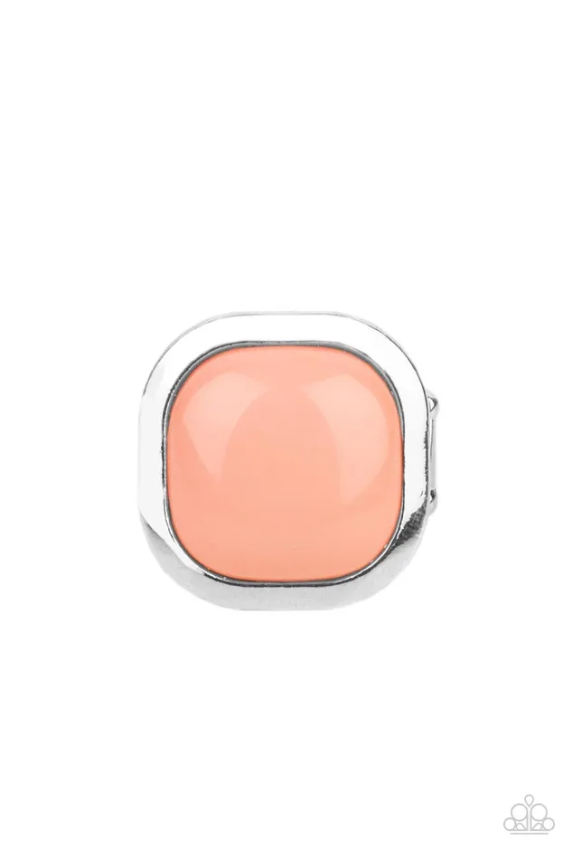 Paparazzi Accessories POPularity Contest Orange Coral Silver Rings Paparazzi Rings Paparazzi Accessories POPularity Contest Orange Coral Silver Rings Paparazzi Rings