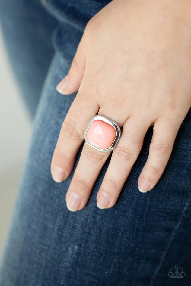 Paparazzi Accessories POPularity Contest Orange Coral Silver Rings Paparazzi Rings