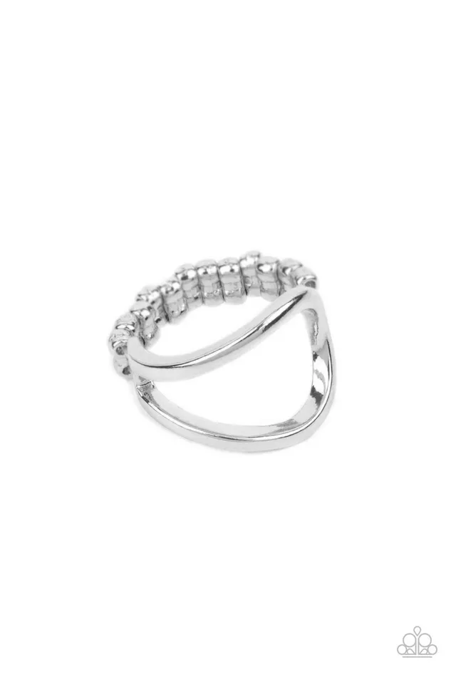 Paparazzi Accessories Rings Fill The Gap Silver Bar Ring Paparazzi