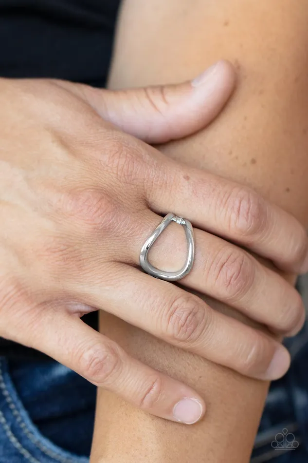 Paparazzi Accessories Rings Fill The Gap Silver Bar Ring Paparazzi