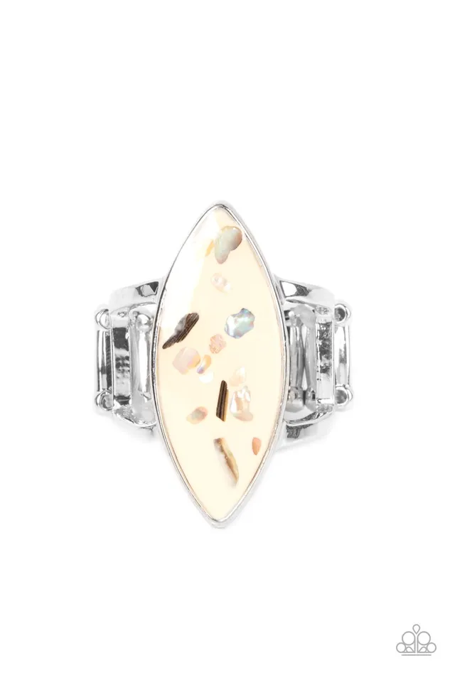 Paparazzi Accessories Rings Oceanic Odyssey Brown with Iridescent Fleck Silver Ring Paparazzi Paparazzi Accessories Rings Oceanic Odyssey Brown with Iridescent Fleck Silver Ring Paparazzi