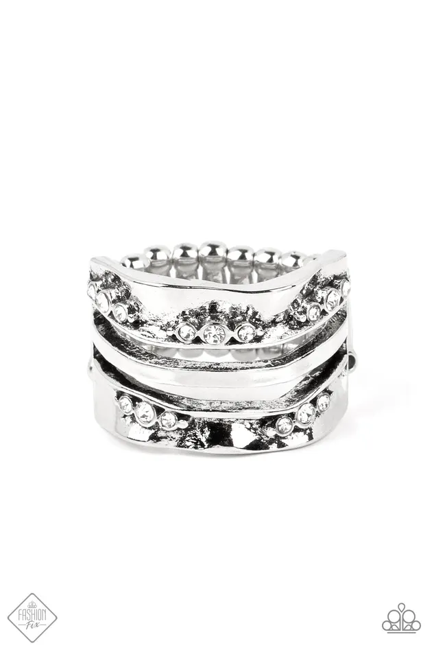 Paparazzi Accessories Rings Unexpected Treasure White Rhinestone Silver Ring Paparazzi Fashion Fix July 2022 Paparazzi Accessories Rings Unexpected Treasure White Rhinestone Silver Ring Paparazzi Fashion Fix July 2022