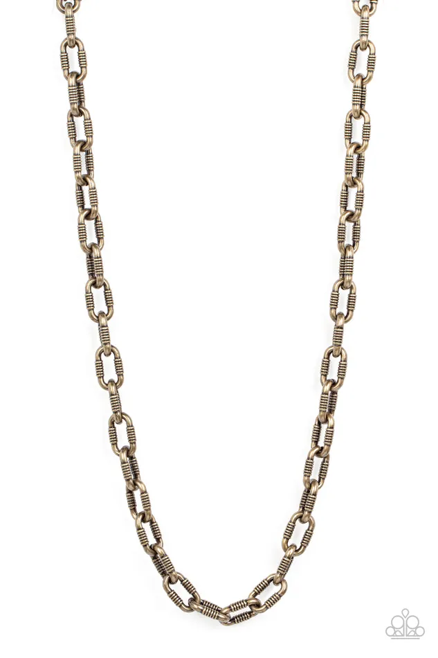 Paparazzi Accessories Rural Recruit Brass Chain Urban Necklace Paparazzi Necklaces Paparazzi Accessories Rural Recruit Brass Chain Urban Necklace Paparazzi Necklaces