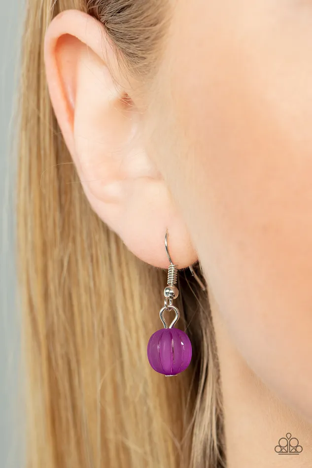 Paparazzi Accessories Summer Surprise Purple Bead Silver Layered Necklace Paparazzi Necklaces