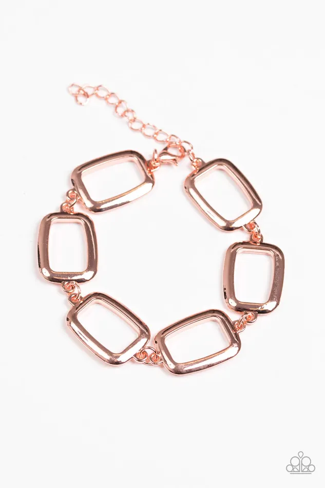 Paparazzi Basic Geometry Copper Bracelet Paparazzi Accessories Bracelets