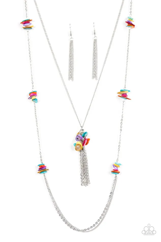 Paparazzi Cliff Cache Multi Silver Necklace Paparazzi Accessories Necklaces