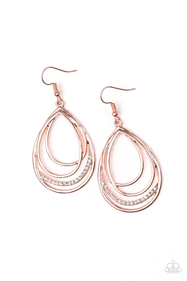 Paparazzi Start Each Day with Sparkle Copper Rhinestone Teardrop Earrings Paparazzi Accessories Earrings Paparazzi Start Each Day with Sparkle Copper Rhinestone Teardrop Earrings Paparazzi Accessories Earrings