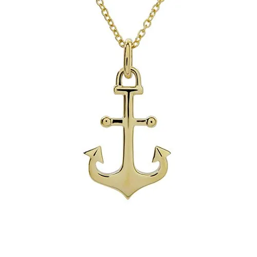 Penwarden Fine Jewellery Necklaces ANCHOR PENDANT IN YELLOW GOLD