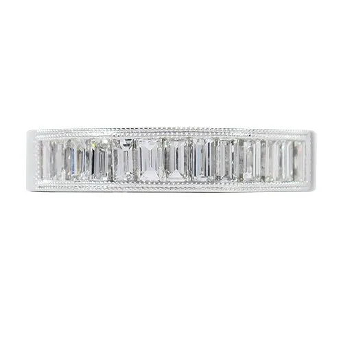 Penwarden Fine Jewellery Rings DECO WEDDING BAND IN WHITE GOLD WITH VERTICAL BAGUETTE DIAMONDS Penwarden Fine Jewellery Rings DECO WEDDING BAND IN WHITE GOLD WITH VERTICAL BAGUETTE DIAMONDS