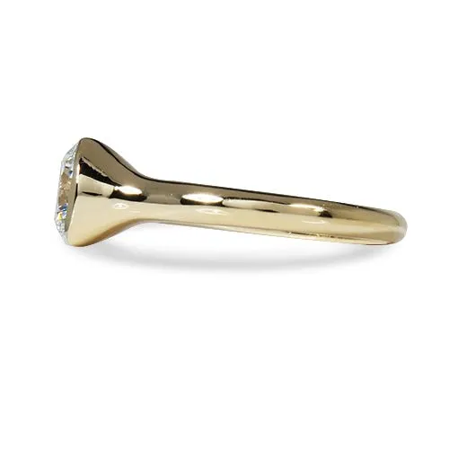 Penwarden Fine Jewellery Rings LAB GROWN DIAMOND SEMI BEZEL SETTING RING IN 14K YELLOW GOLD Penwarden Fine Jewellery Rings LAB GROWN DIAMOND SEMI BEZEL SETTING RING IN 14K YELLOW GOLD