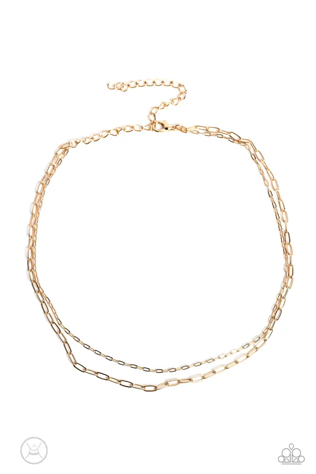 Polished Paperclips Gold Layered Chain Choker Necklace Paparazzi Paparazzi Accessories Necklaces Polished Paperclips Gold Layered Chain Choker Necklace Paparazzi Paparazzi Accessories Necklaces
