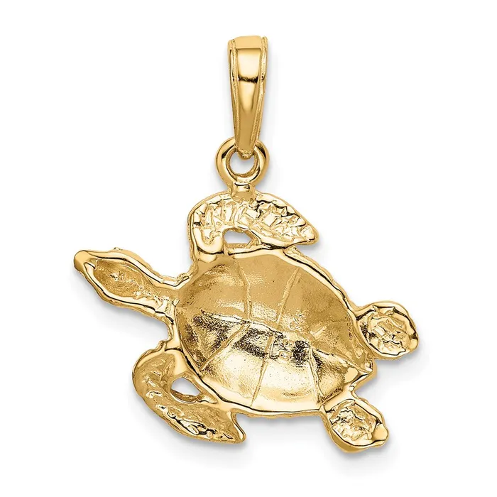 PreStyled Sets 14k Yellow Gold 198 mm Sea Turtle Pendant 198 grams Qgold PreStyled Sets 14k Yellow Gold 198 mm Sea Turtle Pendant 198 grams Qgold