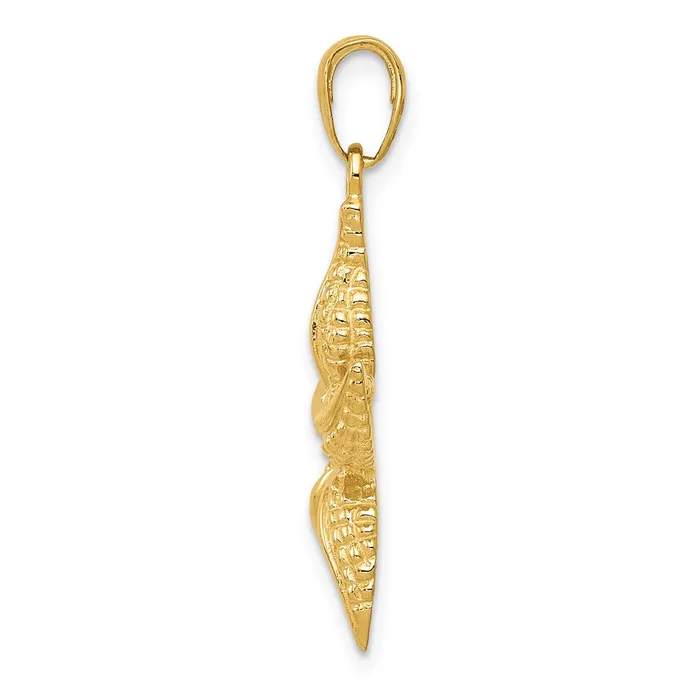 PreStyled Sets 14k Yellow Gold 20 mm Textured Starfish Pendant 277 grams Qgold PreStyled Sets 14k Yellow Gold 20 mm Textured Starfish Pendant 277 grams Qgold