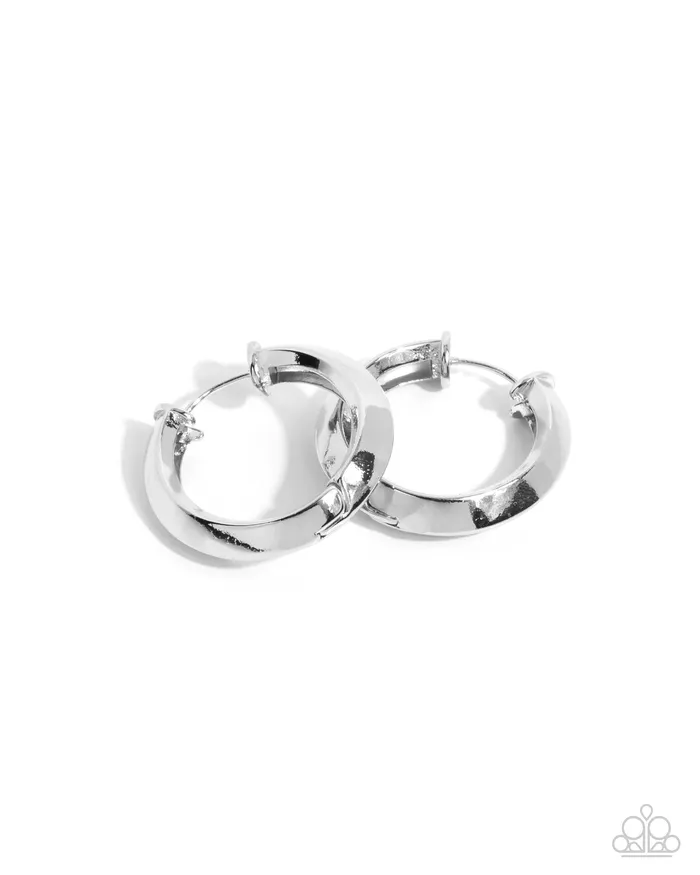 PREORDER Hinged Homage Silver Hinge Hoop Earrings Paparazzi Paparazzi Accessories Earrings PREORDER Hinged Homage Silver Hinge Hoop Earrings Paparazzi Paparazzi Accessories Earrings