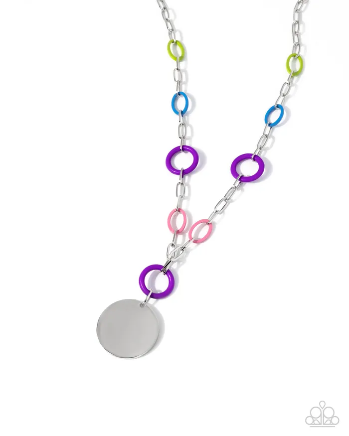 PREORDER Popularity Contest Purple Green Blue Circle Silver Long Necklace Paparazzi Paparazzi Accessories Necklaces PREORDER Popularity Contest Purple Green Blue Circle Silver Long Necklace Paparazzi Paparazzi Accessories Necklaces
