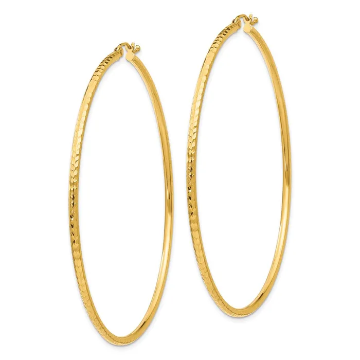 Qgold 10k Yellow Gold 2 mm Round Tube Hoop Earrings 268 grams Earrings Qgold 10k Yellow Gold 2 mm Round Tube Hoop Earrings 268 grams Earrings