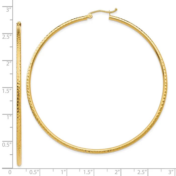 Qgold 10k Yellow Gold 2 mm Round Tube Hoop Earrings 268 grams Earrings Qgold 10k Yellow Gold 2 mm Round Tube Hoop Earrings 268 grams Earrings