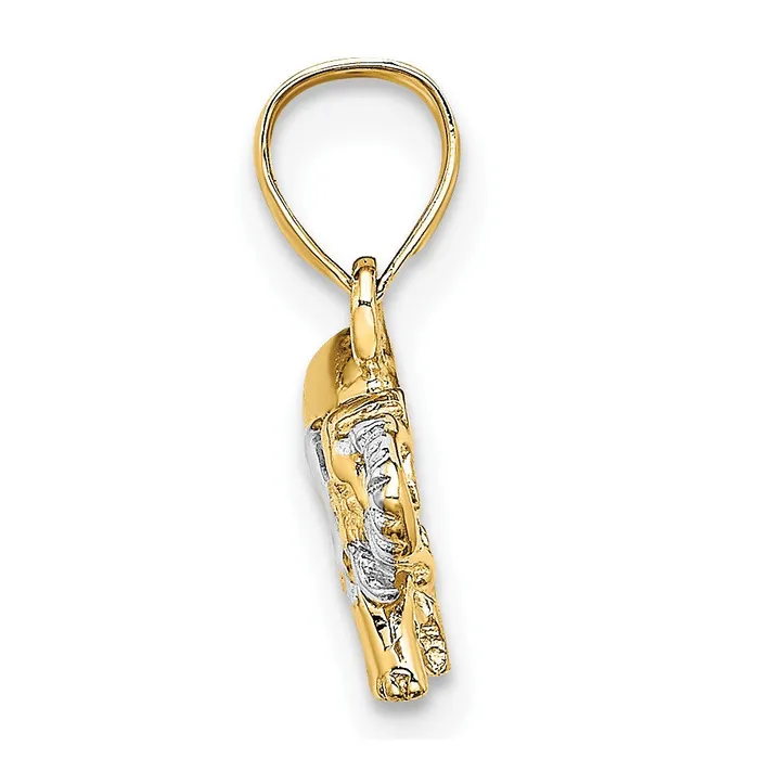 Qgold 10k Yellow wRhodium 1366 mm Small Elephant Charm 084 grams Charm Necklaces Qgold 10k Yellow wRhodium 1366 mm Small Elephant Charm 084 grams Charm Necklaces