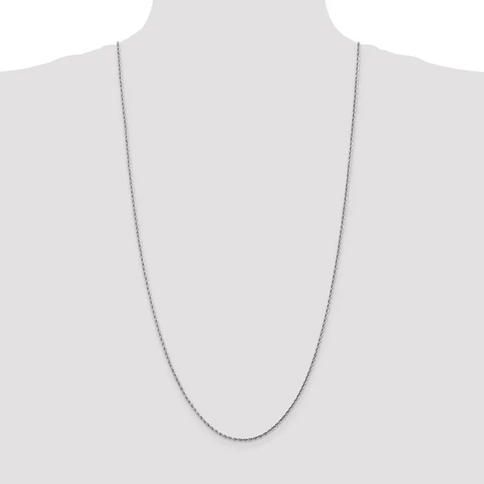 Qgold 14k White Gold 175 mm Diamondcut Rope with Lobster Clasp Chain 396 grams Rings Qgold 14k White Gold 175 mm Diamondcut Rope with Lobster Clasp Chain 396 grams Rings