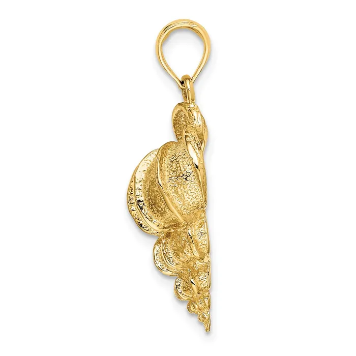Qgold 14k Yellow Gold 1305 mm Wentletrap Shell Charm 292 grams Charm Necklaces Qgold 14k Yellow Gold 1305 mm Wentletrap Shell Charm 292 grams Charm Necklaces