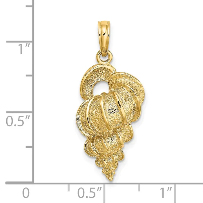 Qgold 14k Yellow Gold 1305 mm Wentletrap Shell Charm 292 grams Charm Necklaces Qgold 14k Yellow Gold 1305 mm Wentletrap Shell Charm 292 grams Charm Necklaces