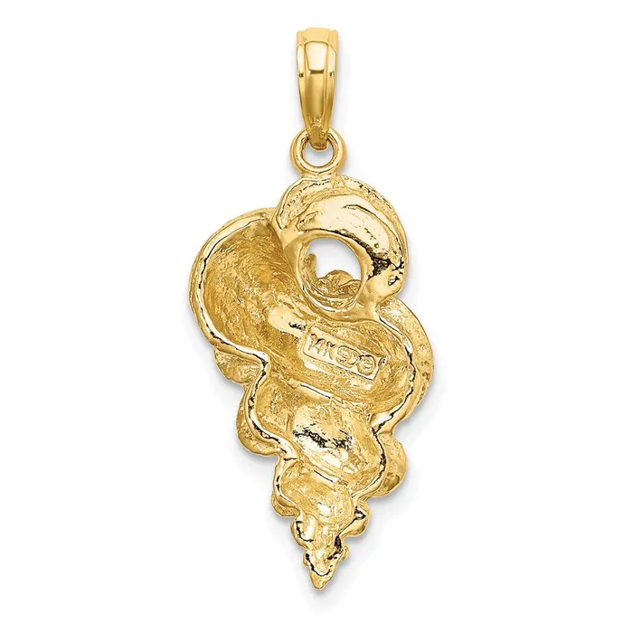 Qgold 14k Yellow Gold 1305 mm Wentletrap Shell Charm 292 grams Charm Necklaces Qgold 14k Yellow Gold 1305 mm Wentletrap Shell Charm 292 grams Charm Necklaces