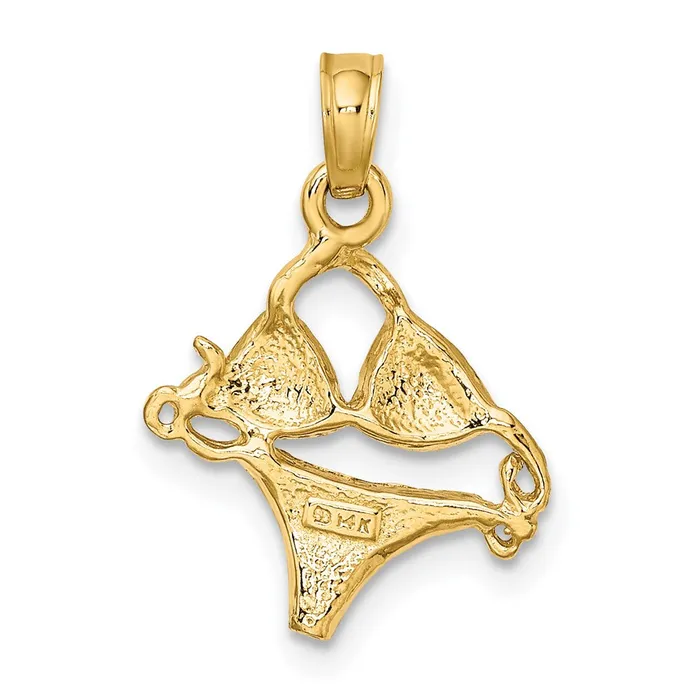 Qgold 14k Yellow Gold 14 mm PinEnameled Bikini Bathing Suit Charm 096 grams Charm Necklaces Qgold 14k Yellow Gold 14 mm PinEnameled Bikini Bathing Suit Charm 096 grams Charm Necklaces