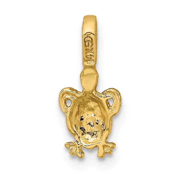 Qgold 14k Yellow Gold 62 mm Mini Sea Turtle with Fixed Bail Charm 034 grams Charm Necklaces Qgold 14k Yellow Gold 62 mm Mini Sea Turtle with Fixed Bail Charm 034 grams Charm Necklaces