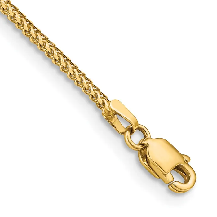 Qgold Bracelets 14k 1mm Franco Chain Bracelet 170 grams