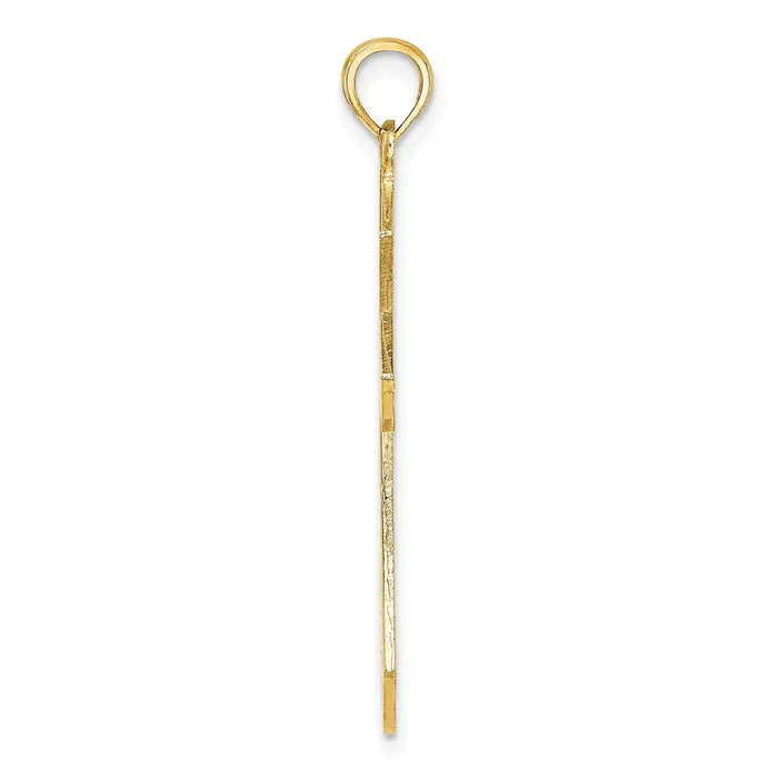 Qgold Charm Necklaces 10k Yellow Gold 21 mm Filigree Cross Charm 112 grams Qgold Charm Necklaces 10k Yellow Gold 21 mm Filigree Cross Charm 112 grams