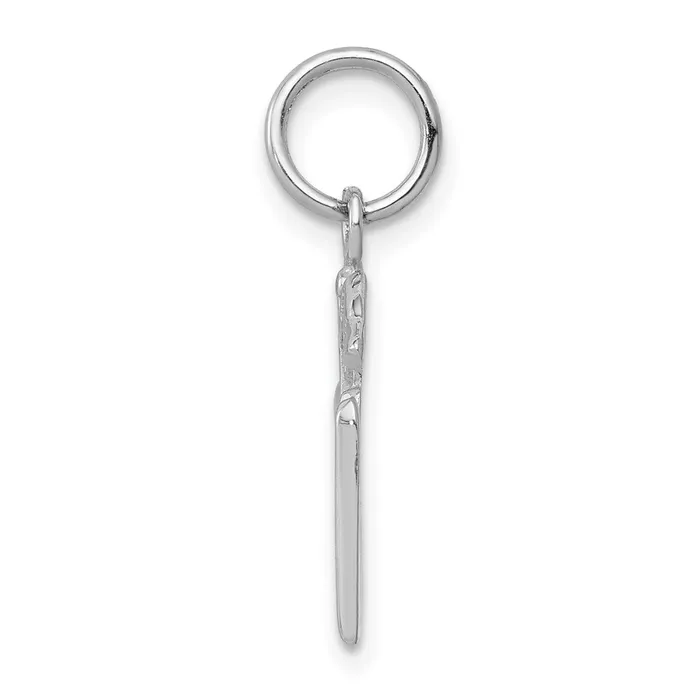 Qgold Charm Necklaces 14k White Gold 20 mm RN Charm 11 grams Qgold Charm Necklaces 14k White Gold 20 mm RN Charm 11 grams
