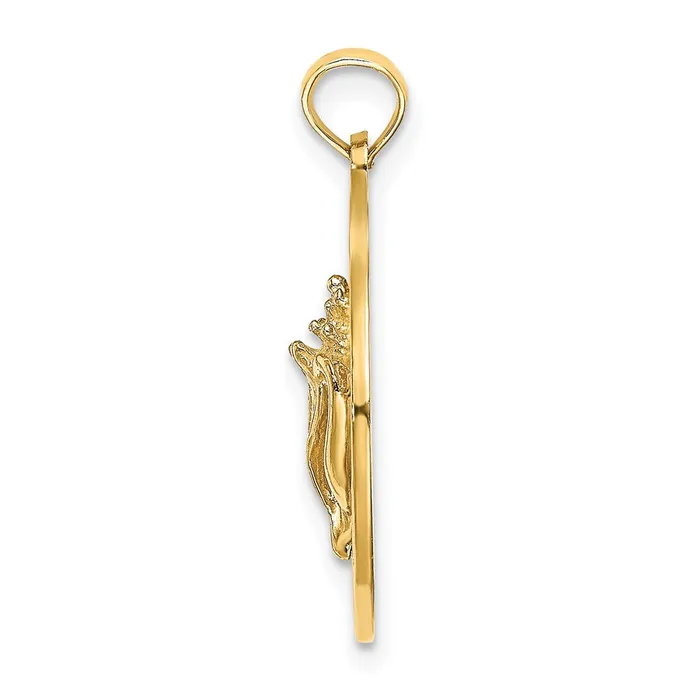 Qgold Charm Necklaces 14k Yellow Gold 192 mm SANIBEL wConch Shell Circle Charm 238 grams Qgold Charm Necklaces 14k Yellow Gold 192 mm SANIBEL wConch Shell Circle Charm 238 grams