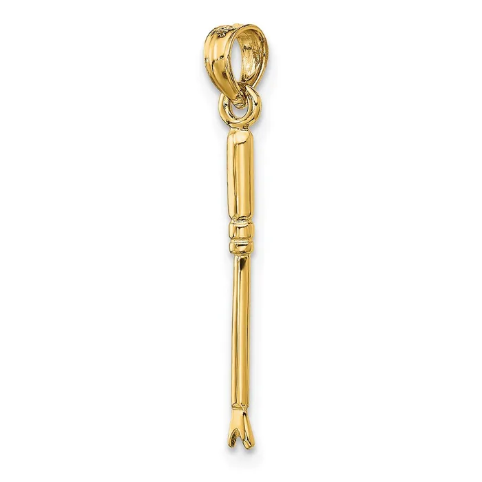 Qgold Charm Necklaces 14k Yellow Gold 2 mm 3D Weeding Garden Tool Charm 047 grams Qgold Charm Necklaces 14k Yellow Gold 2 mm 3D Weeding Garden Tool Charm 047 grams