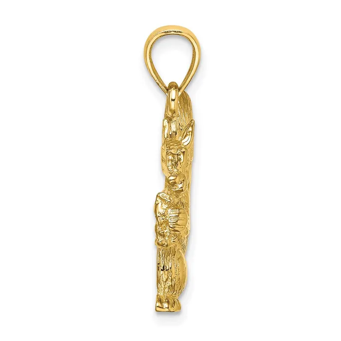 Qgold Charm Necklaces 14k Yellow Gold 212 mm Textured Sitting Squirrel Charm 27 grams Qgold Charm Necklaces 14k Yellow Gold 212 mm Textured Sitting Squirrel Charm 27 grams