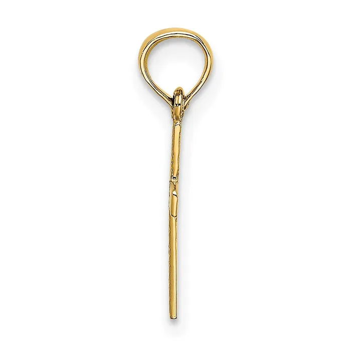 Qgold Charm Necklaces 14k Yellow Gold 9 mm Polished Mini Cross w Heart Charm 029 grams Qgold Charm Necklaces 14k Yellow Gold 9 mm Polished Mini Cross w Heart Charm 029 grams