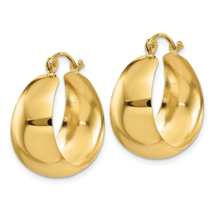Qgold Earrings 10k Yellow Gold 1045 mm Tapered Hoop Earrings 269 grams Qgold Earrings 10k Yellow Gold 1045 mm Tapered Hoop Earrings 269 grams