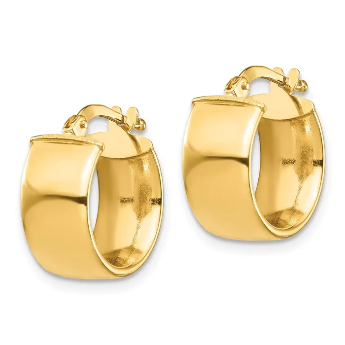 Qgold Earrings 10k Yellow Gold 14 mm Hoop Earrings 178 grams Qgold Earrings 10k Yellow Gold 14 mm Hoop Earrings 178 grams