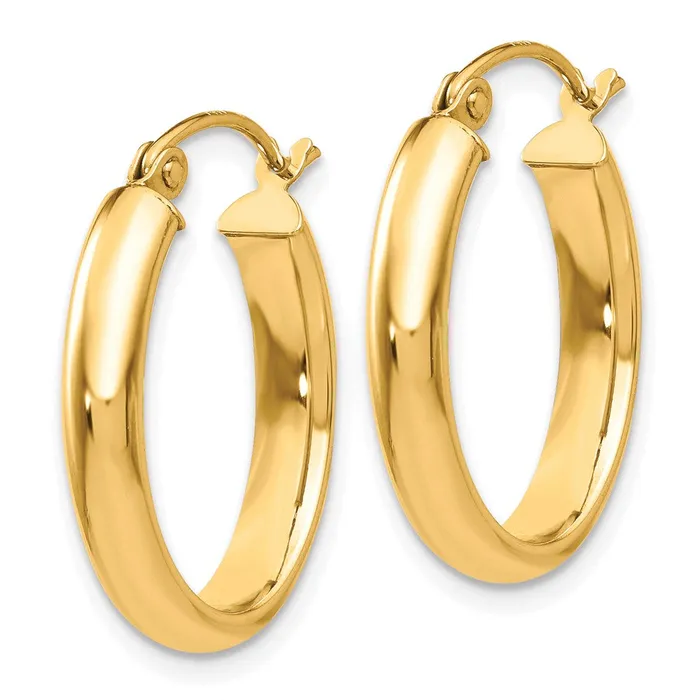 Qgold Earrings 10k Yellow Gold 1725 mm Oval Hoop Earrings 138 grams Qgold Earrings 10k Yellow Gold 1725 mm Oval Hoop Earrings 138 grams