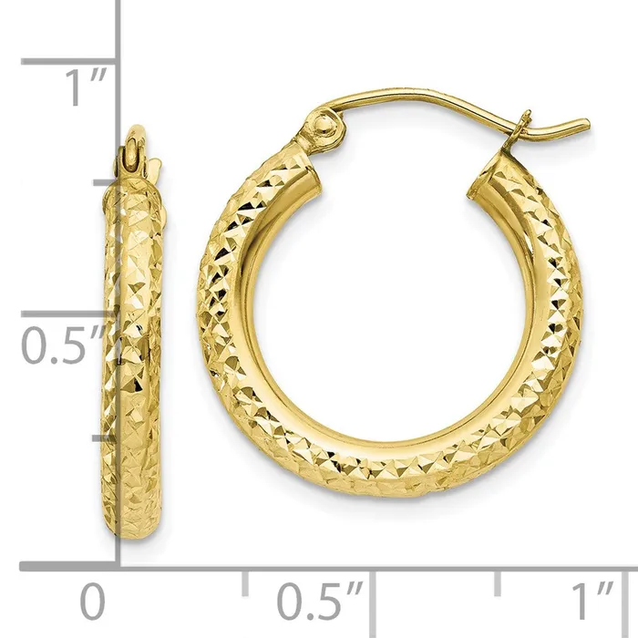 Qgold Earrings 10k Yellow Gold 1919 mm Round Hoop Earrings 116 grams Qgold Earrings 10k Yellow Gold 1919 mm Round Hoop Earrings 116 grams